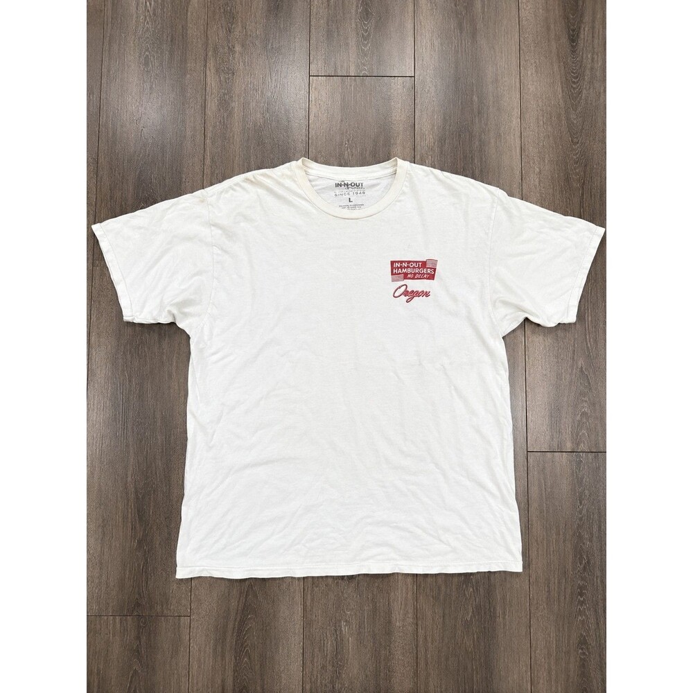 2015 In-N-Out Burger Oregon T-Shirt Mens L Semi Truck Corvette Graphic Tee